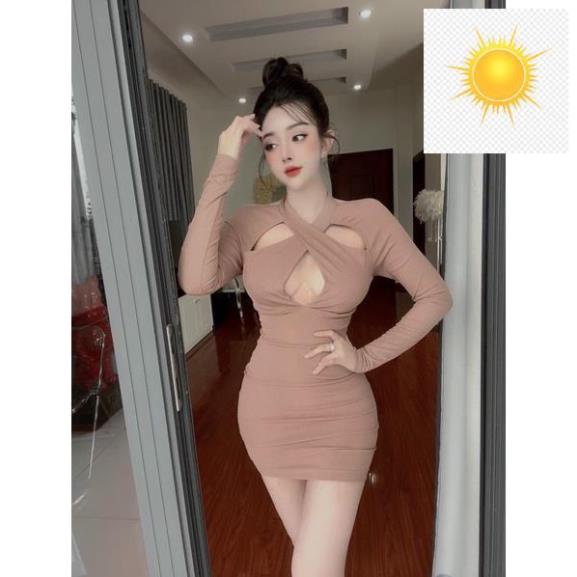 ✊👊 Đầm body cutout kiểu tay dài ✊👊