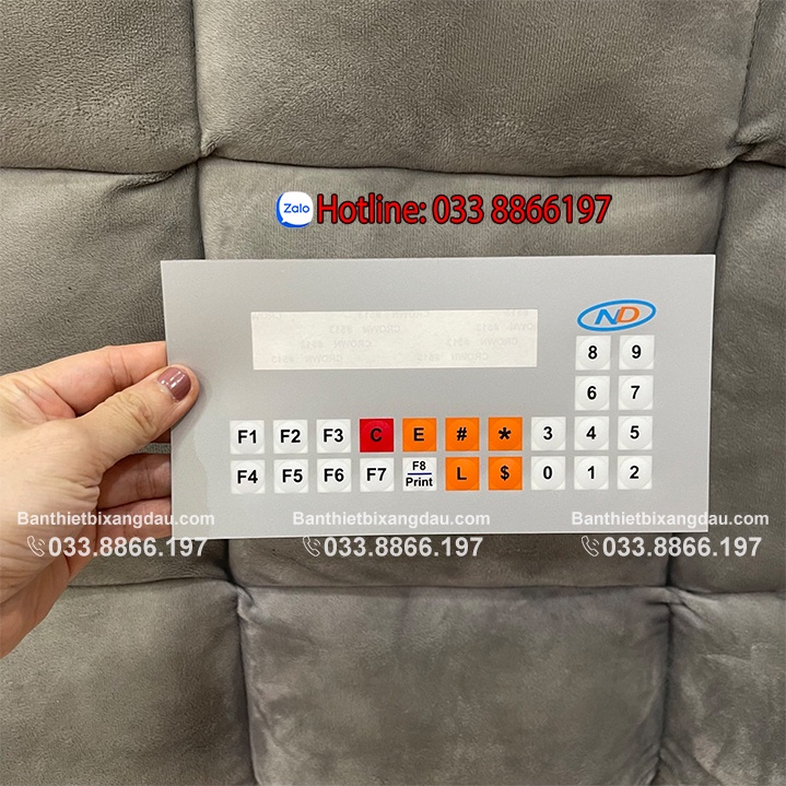 Decal mặt bàn phím xăng dầu ND Nam Dương