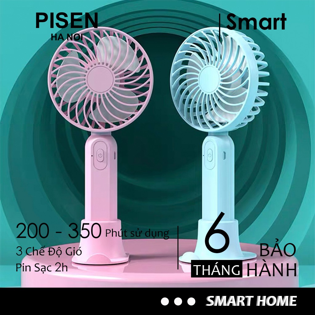 Quạt mini cầm tay WT-F17 3 chế độ mát, chân đế để bàn pin 1800mah dùng trên 5 tiếng | BigBuy360 - bigbuy360.vn