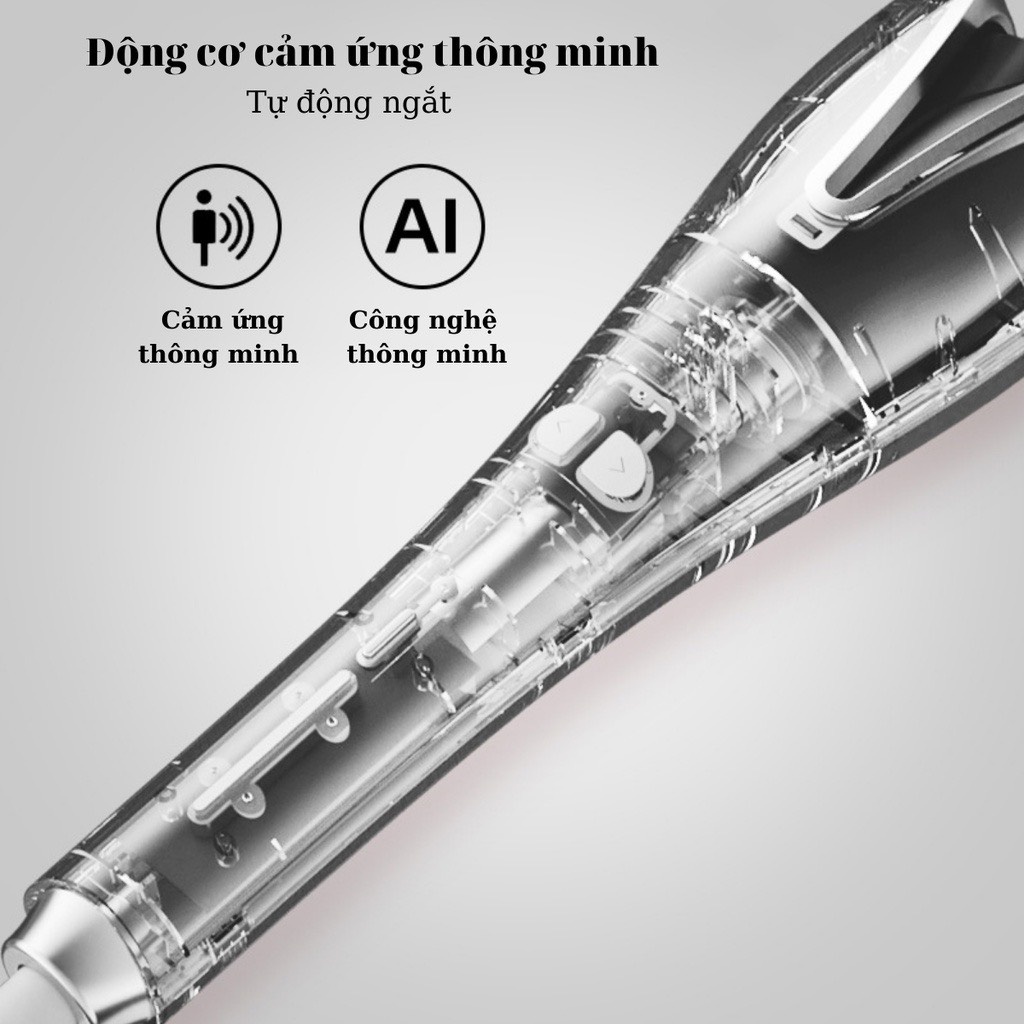 Máy Uốn Tóc Tự Động Xoay 360 Độ Nanomax XN-389, 4 Mức Nhiệt Thông Minh, Cảm Biến Nhiệt Bảo Vệ Tóc, Bh 6 Tháng