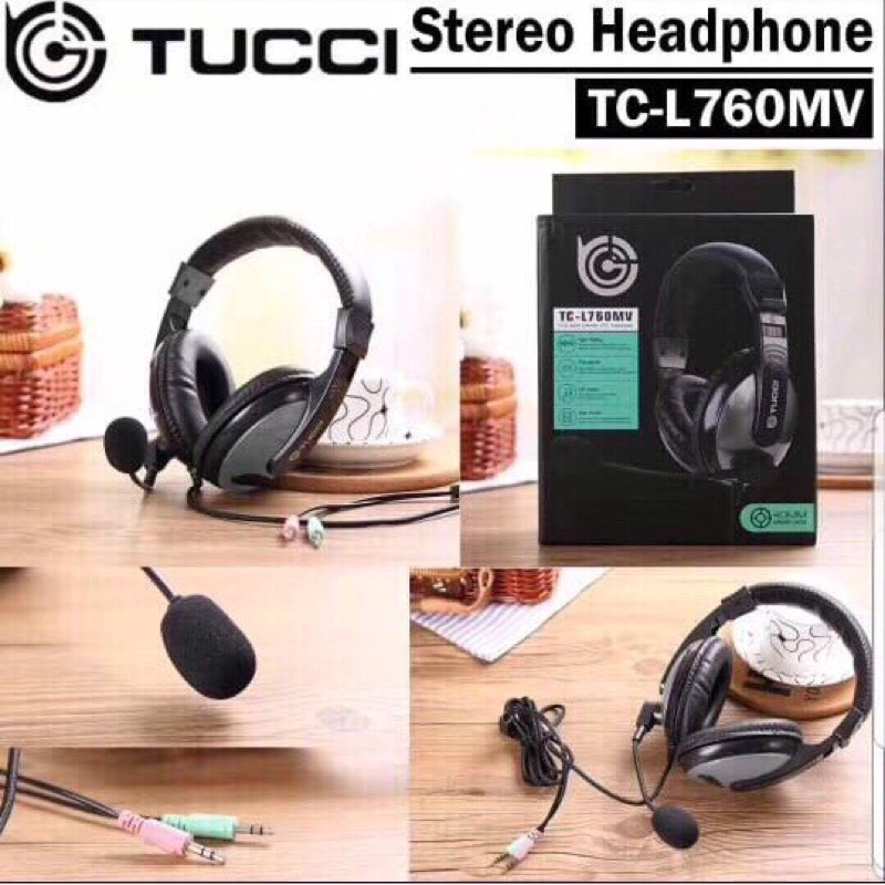 Tai Nghe Gamming TUCCI TC-L760MV, Tai Nghe Chụp Dây PC Tích Hợp Micro