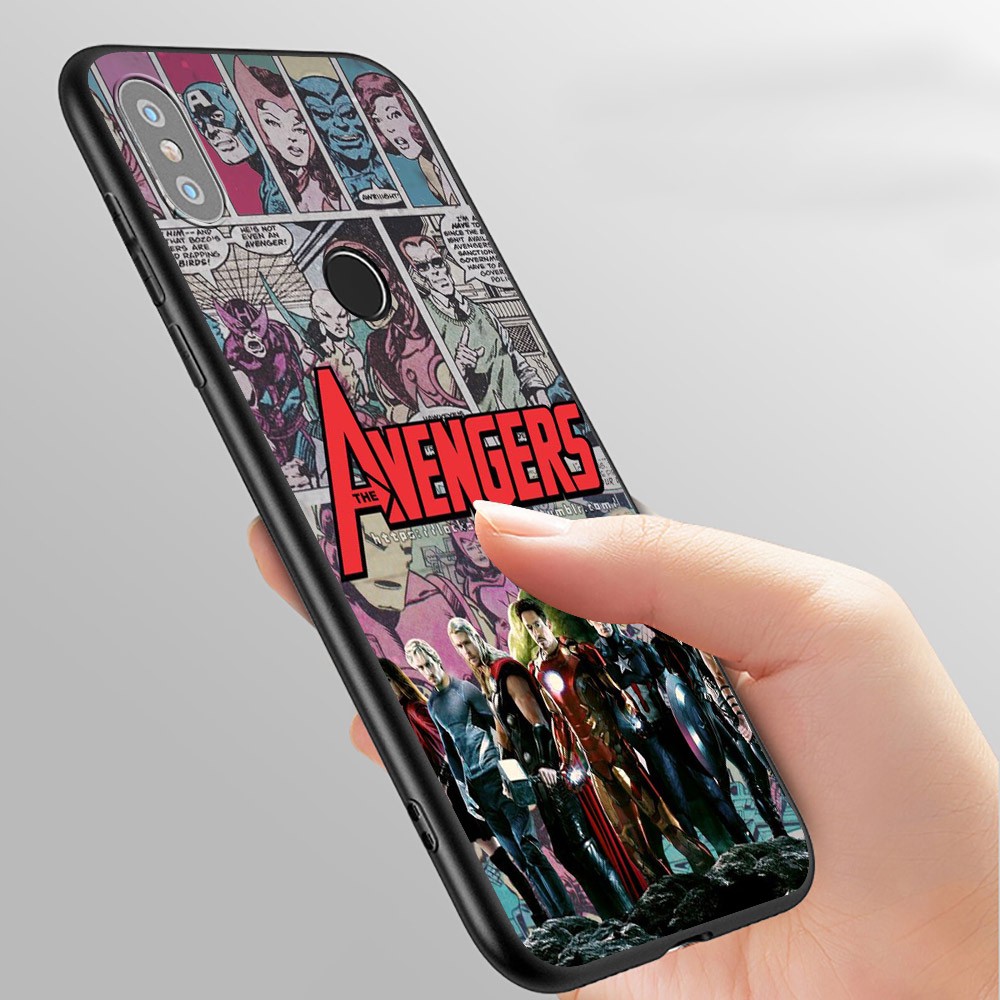 Ốp Lưng Mềm Phong Cách Marvel Avengers-1 Redmi 4a 5 Go S2 Note 5a 9 9s K30 Prime Pro Max Plus