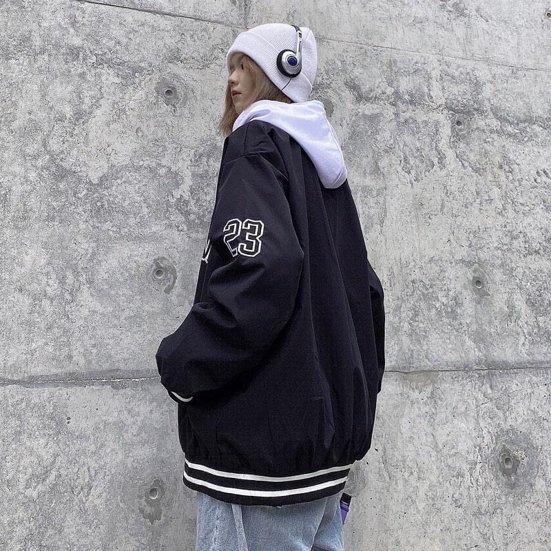 [SIEU SALE] Khoác bomber chữ ARAFNP cúc bấm unisex phối viền (ảnh thật) | BigBuy360 - bigbuy360.vn