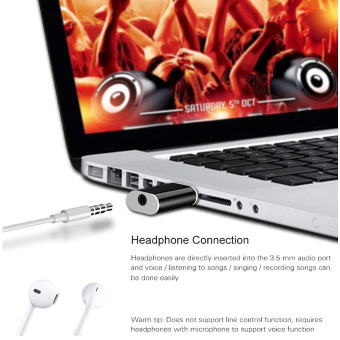 USB sound card âm thanh cho máy tính, laptop hỗ trợ headphone của smartphone