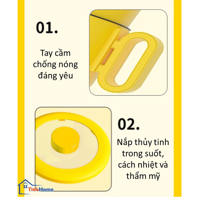 Nồi điện mini Vịt Vàng VV22 2 tầng đa năng nấu cơm lẩu cháo chiên xào dung tích 1.8L công suất 1500w