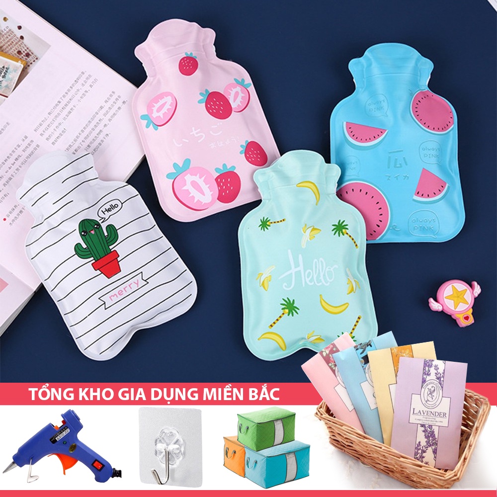 Túi Nước CHƯỜM NƯỚC NÓNG, LẠNH - Túi NHIỀU HÌNH SIZE LỚN 16Cm - Giúp Ấm Giữ Nhiệt, Giảm Đau Bụng Kinh