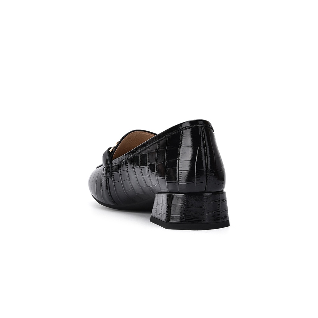 Giày lười nữ Zuciani da bò cao cấp thiết kế Loafer gót vuông 3cm thanh lịch - GZD44