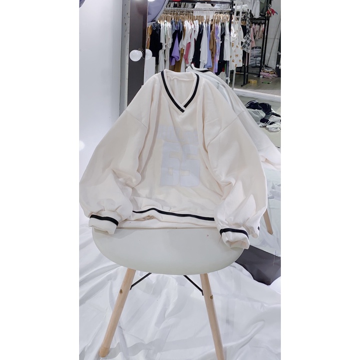 Áo Nỉ Sweater Cổ Tim Số 26- Áo Nỉ Unisex Nam Nữ Chất Nỉ Ngoại Dày Mịn