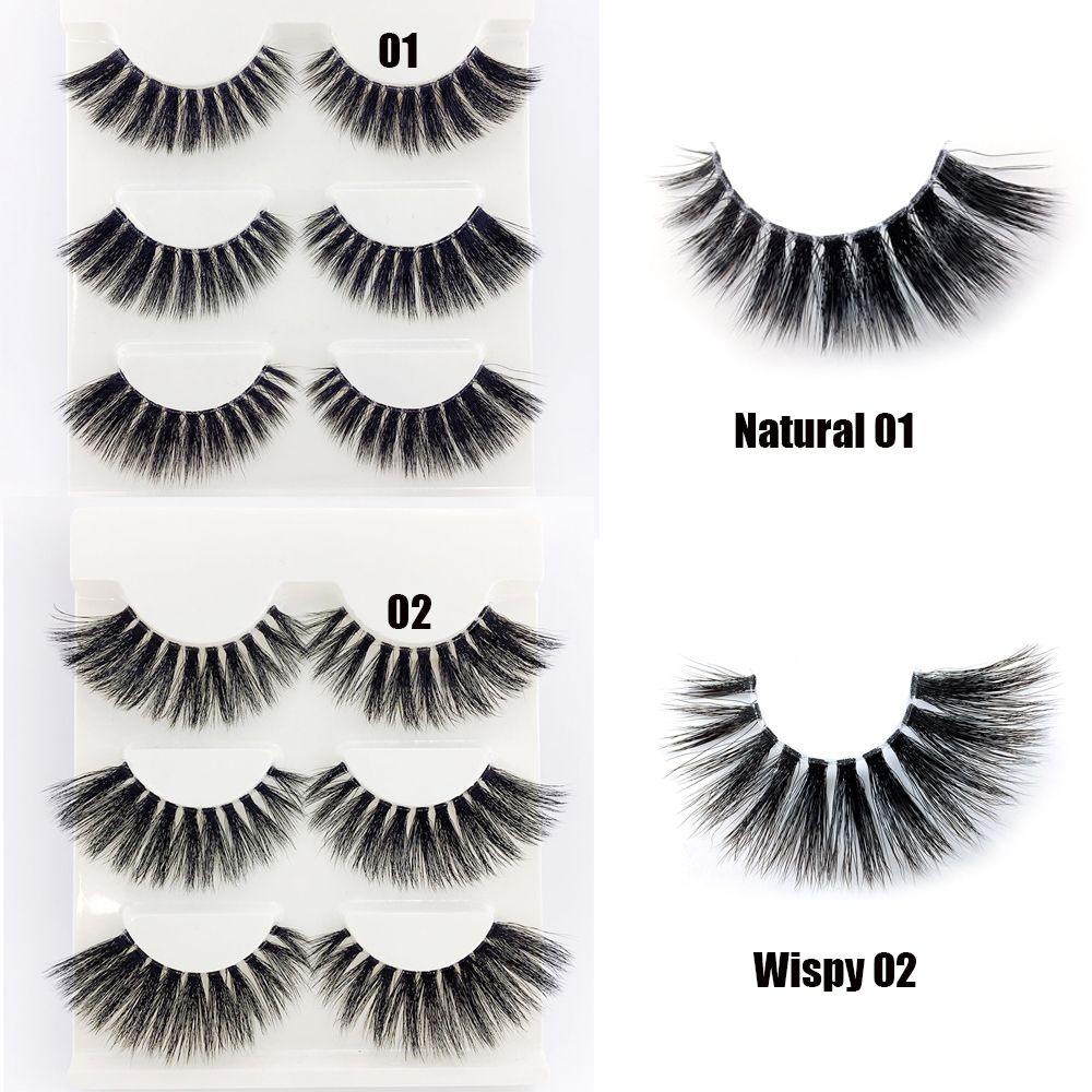 Set 3 Cặp Lông Mi Giả 3D Dài Tự Nhiên Dành Cho Nữ