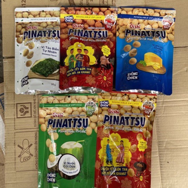 Snack Nhân Đậu Phộng Pinattsu Oishi 95g