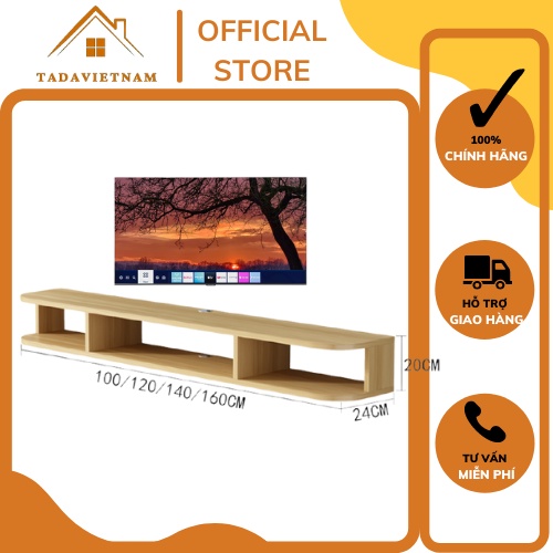 Kệ tivi treo tường bo cong không cánh TADAVIETNAM mã TD687