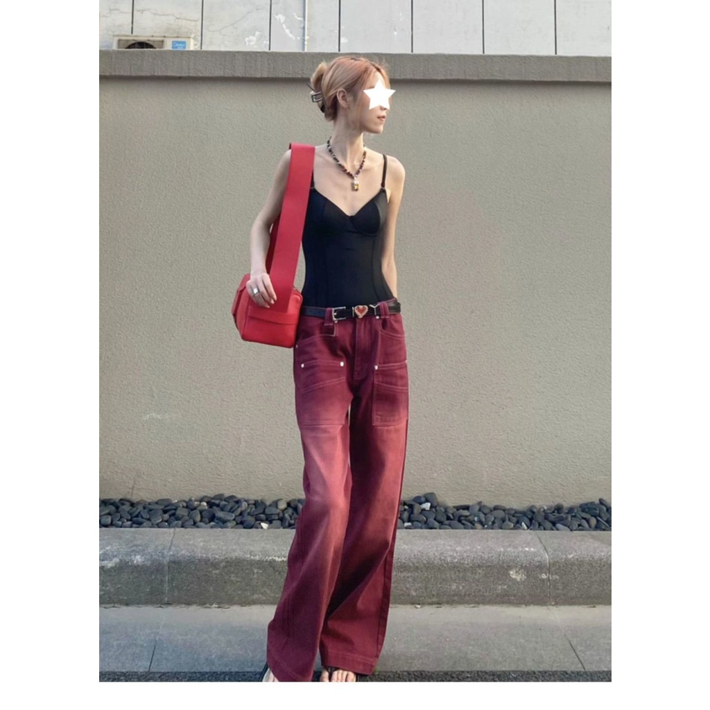 Quần Jeans Dài Ống Đứng Thời Trang Dành Cho Nữ 22S