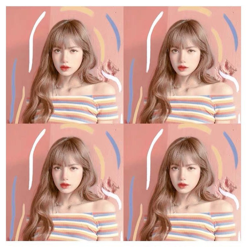 Áo trễ vai sọc màu cầu vồng phong cách