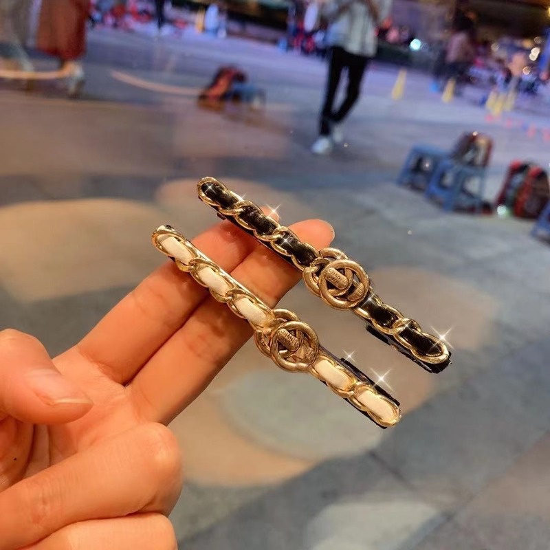 Kẹp Tóc Phối Dây Xích Hình Cá Mập Phong Cách Hàn Quốc Cổ Điển