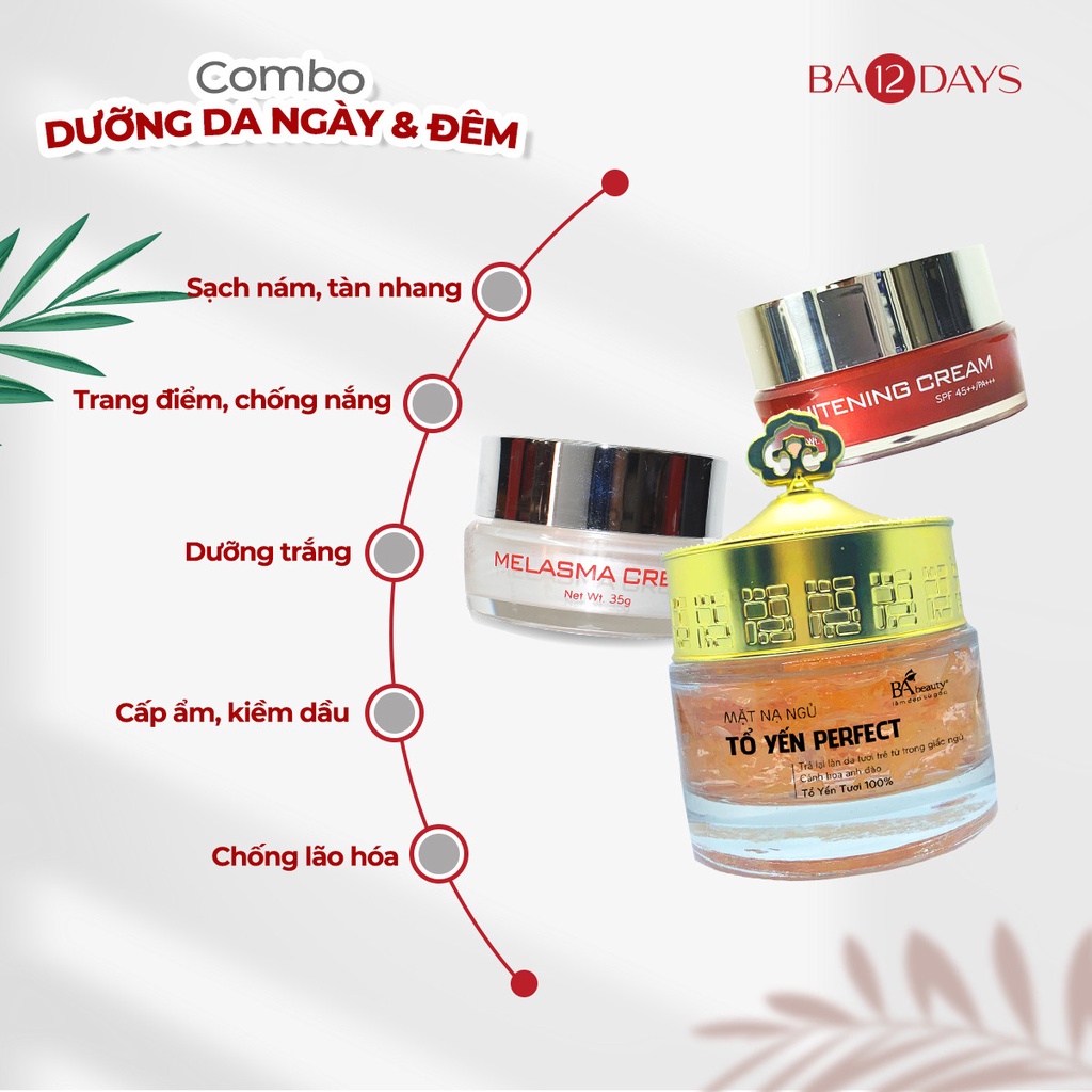 Combo dưỡng da ngày đêm - Ba12days Cosmetics
