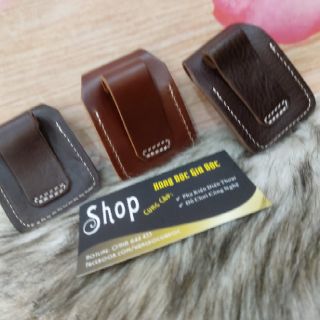 Bao da đừng bật lửa Zippo hàng cao cấp da thật 100%