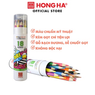 Bút chì màu Oringa Hồng Hà | 12/18 màu kèm gọt