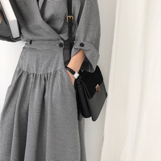 Set vest liền váy công sở