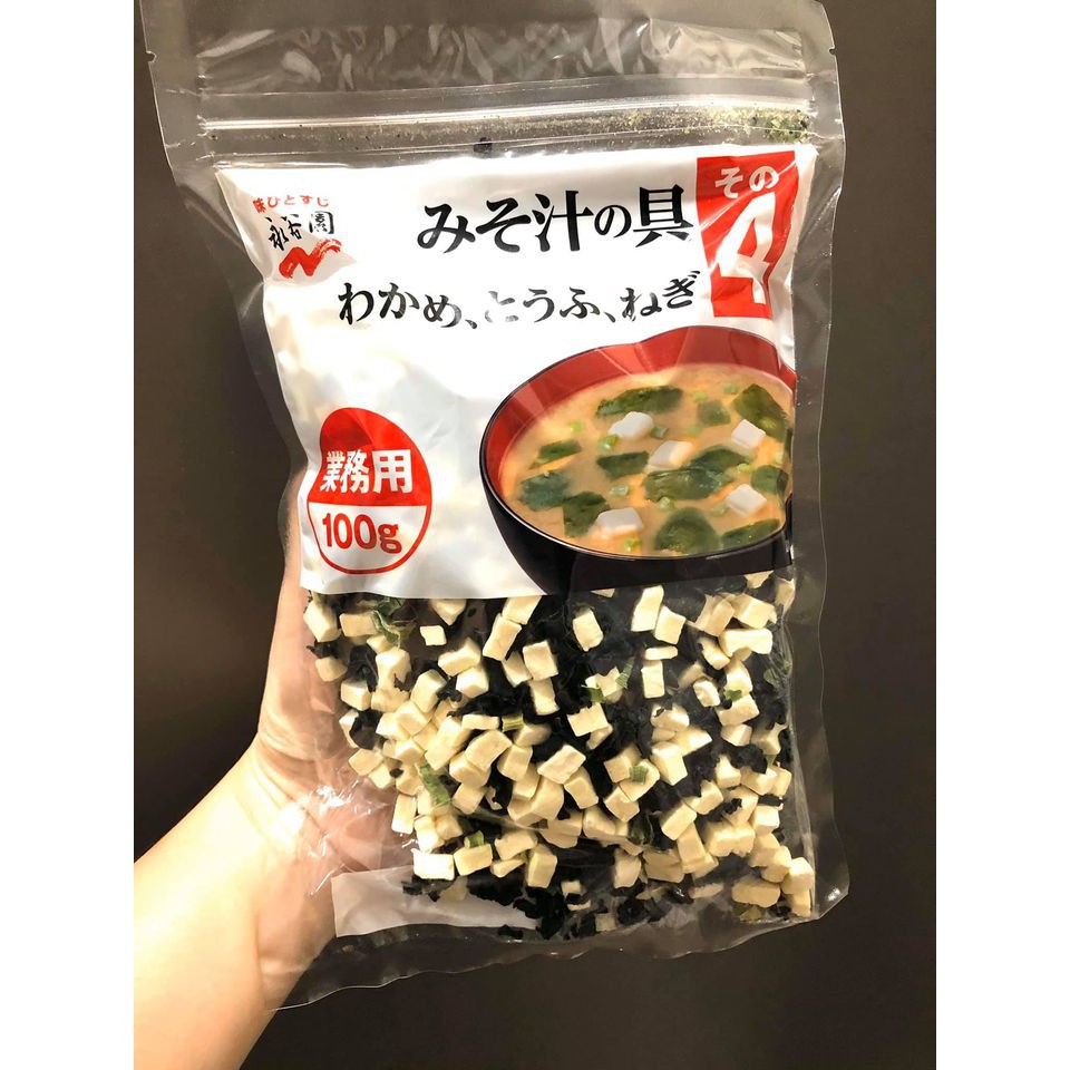 Rong biển đậu hũ khô Nagaya Nhật Bản  (canh miso)