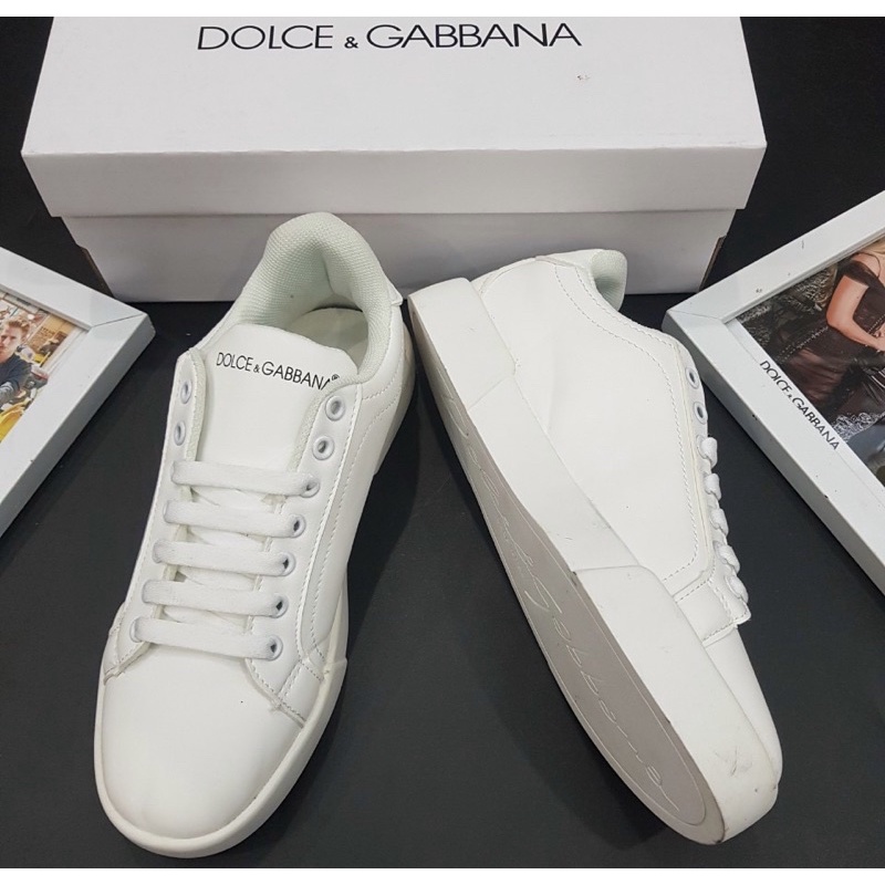 Giầy thời trang nam có hoạ tiết logo DG đế trắng, Giầy nam thể thao mầu trắng phong cách giới trẻ btshop từ 38 đến 42