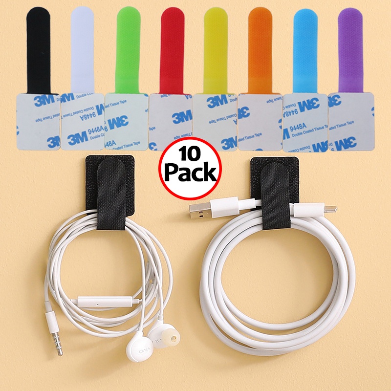 Bộ 10 Dây Dán Cố Định Dây Cáp Tiện Lợi