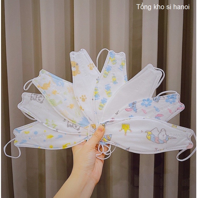 Khẩu Trang KF94 Trẻ Em 4D UNIMASK Họa Tiết Chất Lượng Cao Hàng Công Ty Chính Hãng ( Set 50 cái)