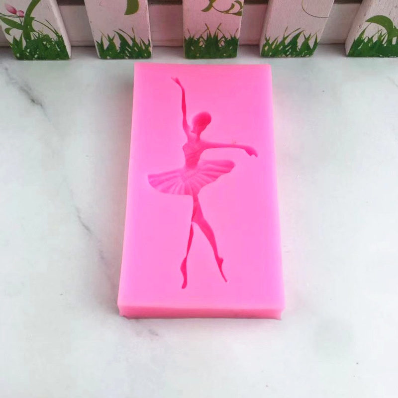 Khuôn Silicone Hình Cô Gái Múa Ba Lê Độc Đáo Dùng Trang Trí Bánh
