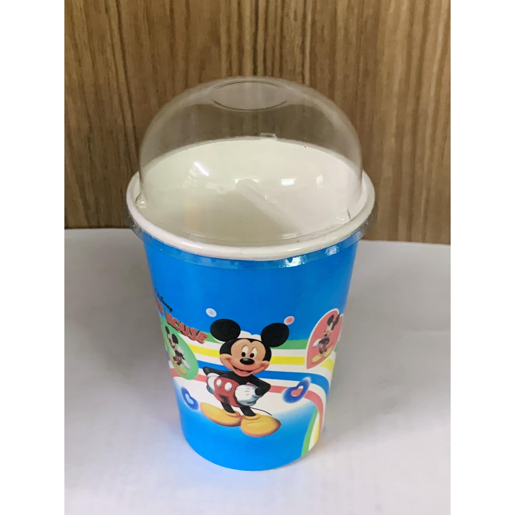 Set 100 cốc giấy dùng 1 lần in hình 12 Oz EU  - KingPack