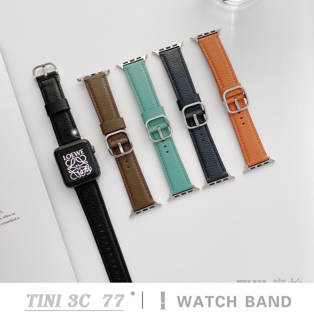 Dây đeo bằng da thật cho đồng hồ thông minh Apple Watch Series IWatch 7 / 6 / 5 / 4 / 3 /SE 44mm / 40mm / 42mm / 38mm /41mm / 45mm Dây đeo Apple Watch