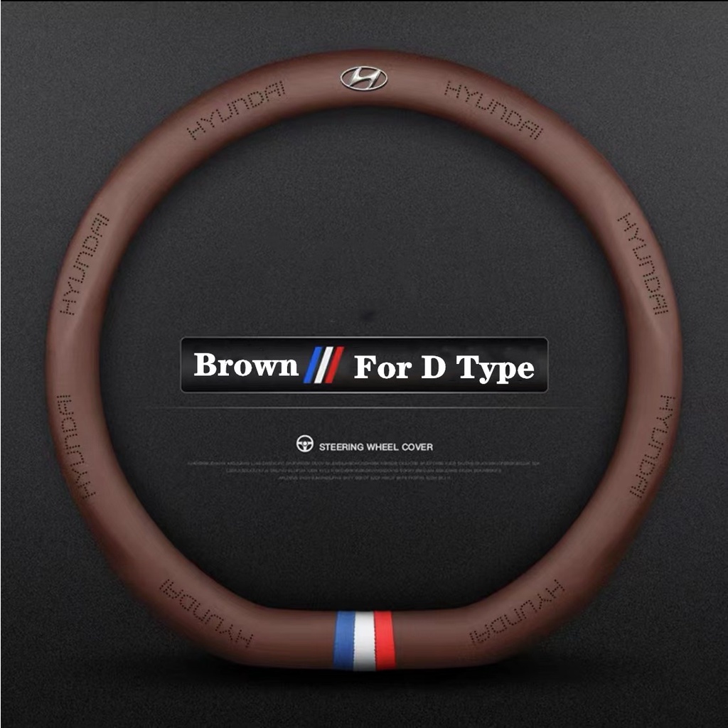 Bao Da PU Bọc Vô Lăng Xe Hơi Hyundai Solaris Tucson Santa Creta Elantra I10 I20 I30 I40 IX25 IX35