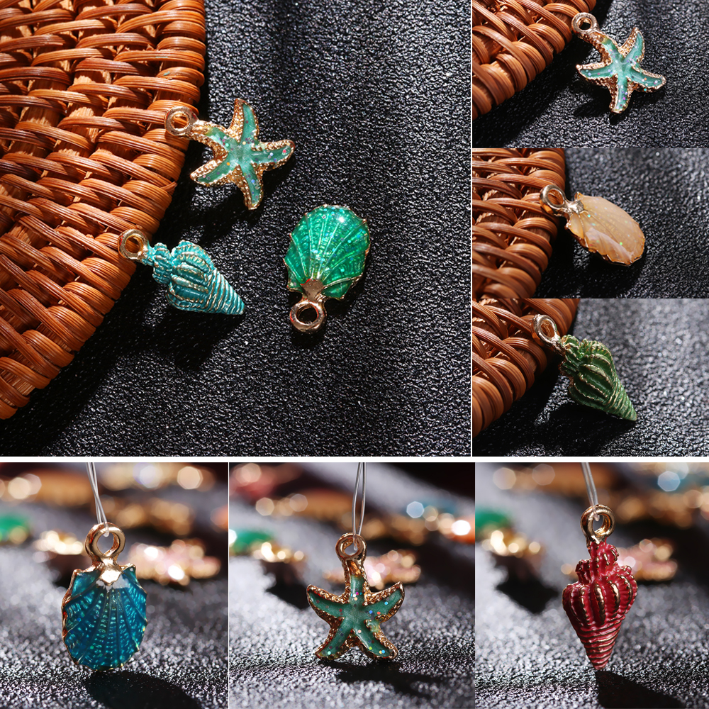 Set 13 Mặt Dây Chuyền Đại Dương Nhiều Màu Xinh Xắn