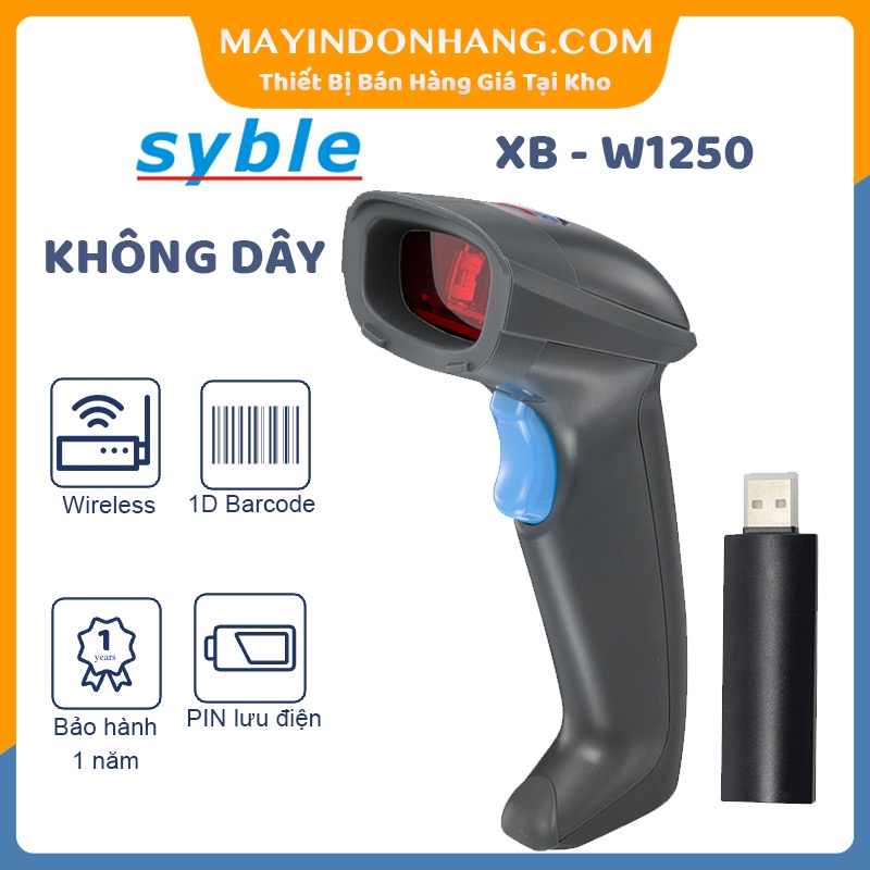 Máy quét mã vạch không dây Syble W1258 [1D Laser]