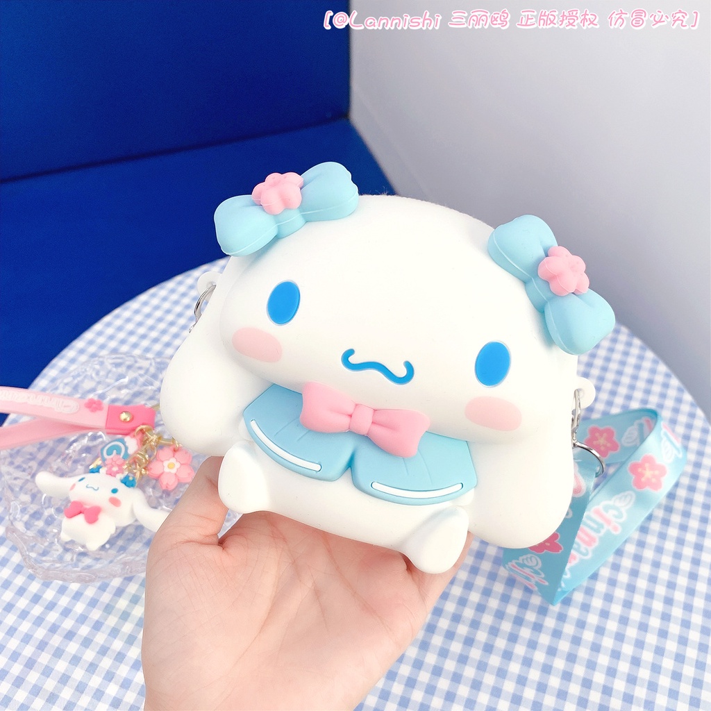 Túi Đeo Chéo Vai Bằng Silicone Màu Cầu Vồng Dành Cho Bé Gái