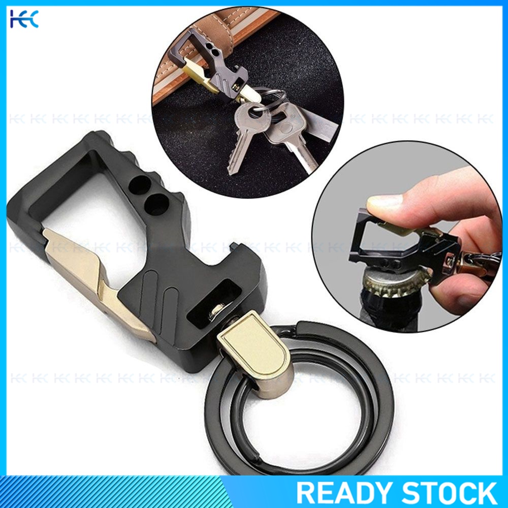 Móc khóa mở nắp chai bằng kim loại thời trang cho nam