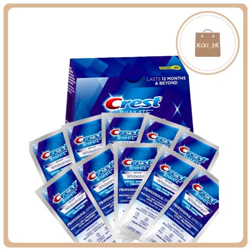 [trắng răng] Miếng dán trắng răng Crest 3D Whitestrips Professional Effects combo 2 hộp 48 miếng
