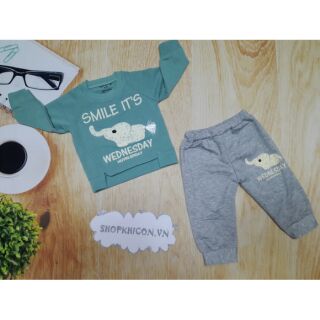 Combo 5 bộ da cá cho bé trai size số 5