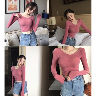 Thun trơn cổ tròn basic