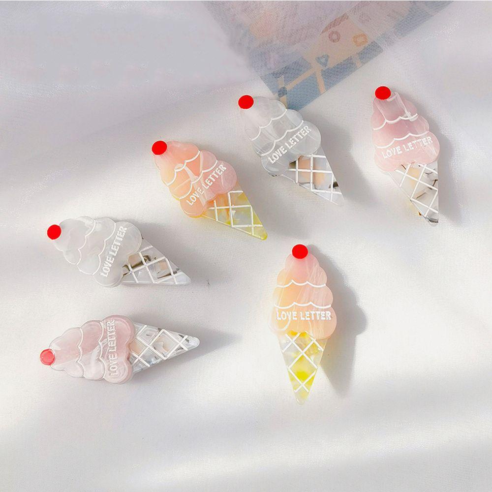 Kẹp Tóc Hình Que Kem Đính Đá Cẩm Thạch Sang Trọng Dành Cho Nữ