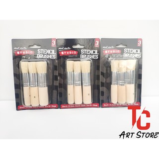 Cọ bộ Mont Marte MAA0021 ( Bộ 3 cây cọ Stencil số 6,8,10 )