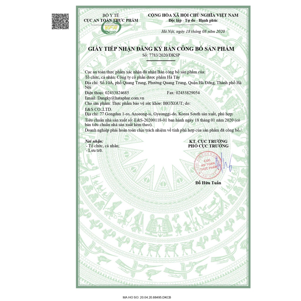 Men vi sinh nhập khẩu Hàn Quốc Bioxgut - Hộp 30 gói