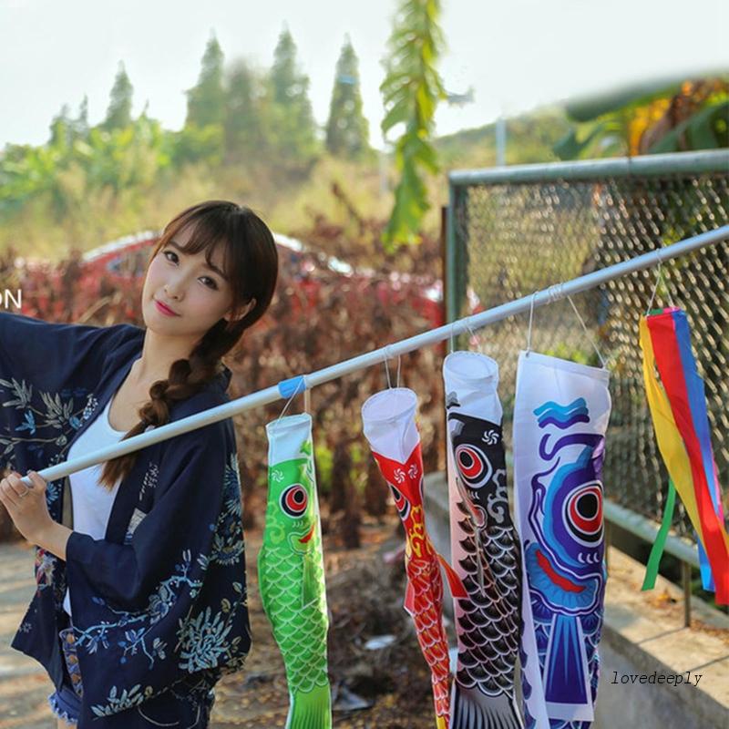 Cờ Cá Chép Bay Nhiều Màu Sắc Phong Cách Nhật Bản 40cm