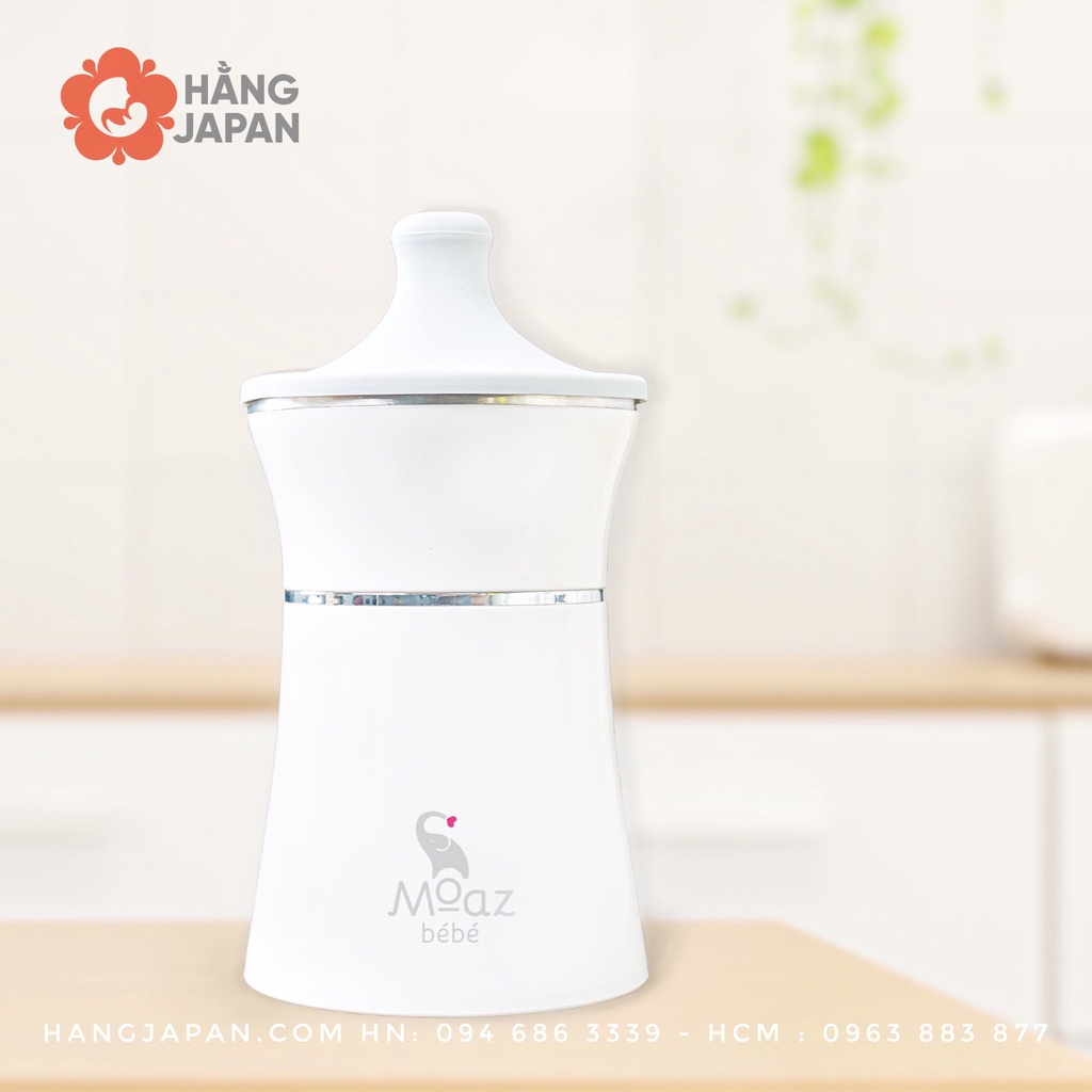 Máy hâm sữa cầm tay không dây Moazbebe MB041 tặng 4 cổ nối Hegen, Moyuum, Dr.brown, Pigeon - BH 10 tháng chính hãng