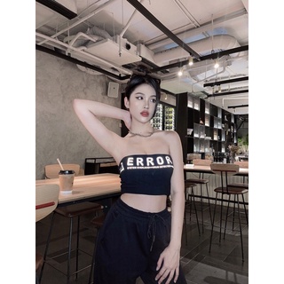 Áo ống croptop phản quang error yn