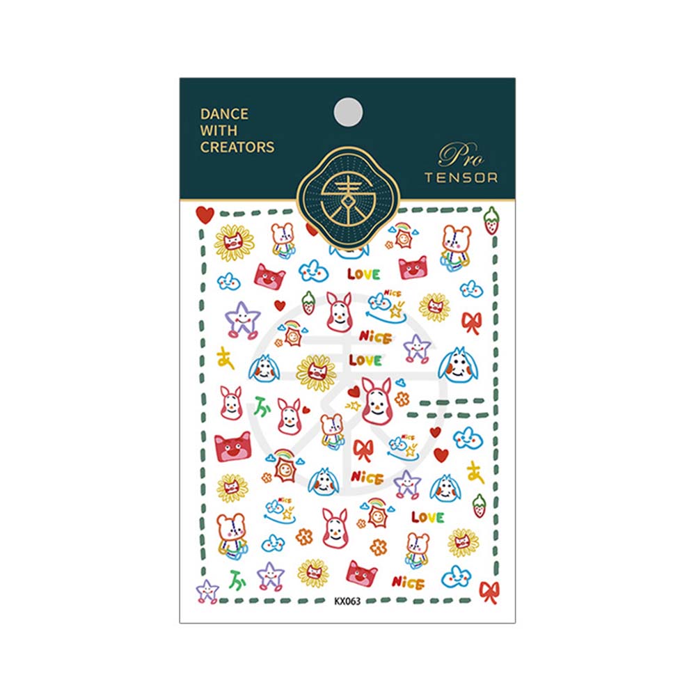 [Hàng mới về] Nhãn dán móng tay họa tiết hoạt hình 5D siêu mỏng nhiều kiểu khác nhau