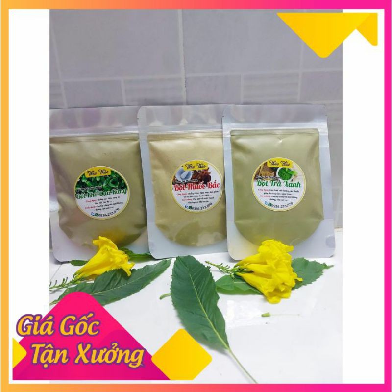 100g bột trà xanh thiên nhiên Thái nguyên * Hàng Chuẩn loại 1*  dưỡng trắng da