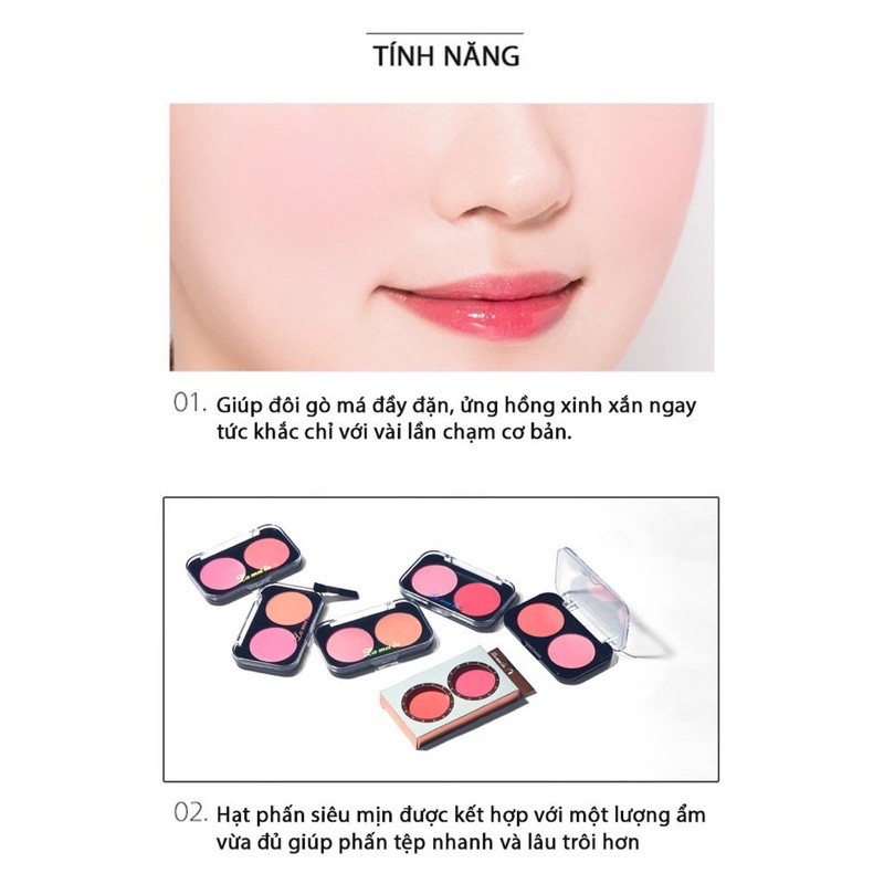 Phấn Má Hồng Cam Lâu Trôi LAMEILA Hộp 2 Ô Màu Tự Nhiên  Nội Địa Trung | BigBuy360 - bigbuy360.vn