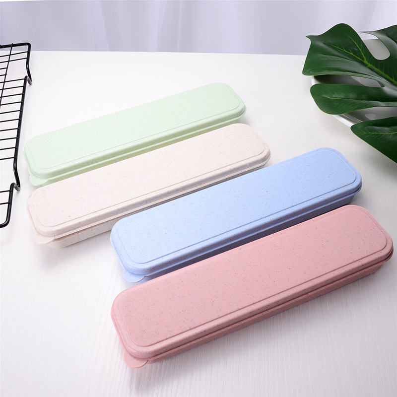Set 3 Món Đũa Muỗng Nĩa Bằng Lúa Mạch Sáng Tạo Cho Trẻ Em Đi Du Lịch