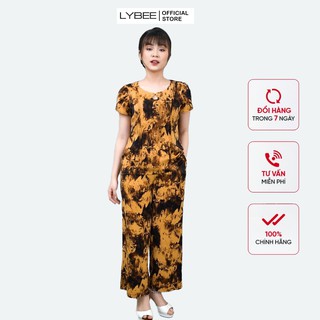 [Mã BMLT30 giảm đến 30K đơn 299K] Bộ đồ LYBEE mặc ở nhà nữ sang trọng chất lụa tuyết mã 645