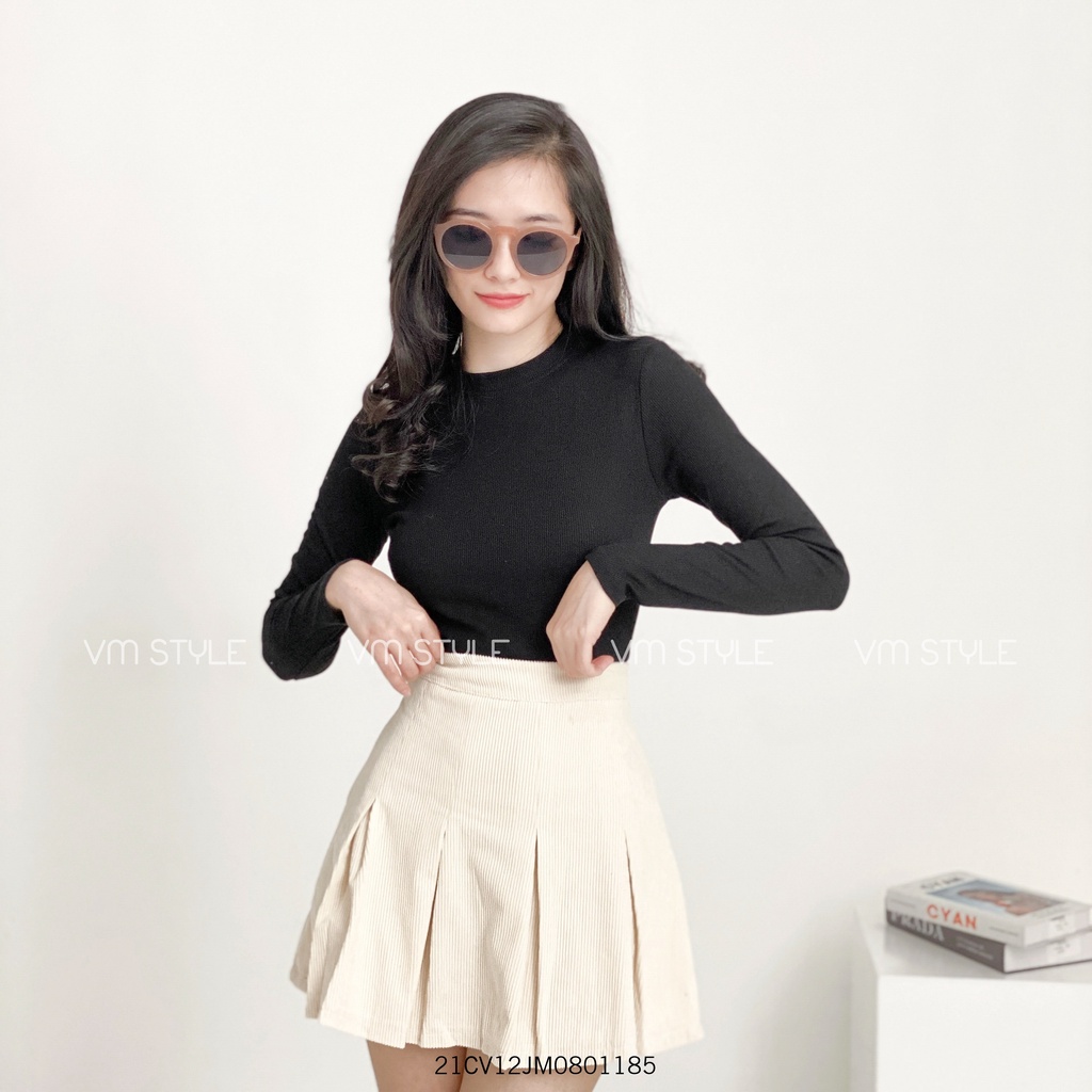 Chân váy tennis nữ VM STYLE xếp ly chất nhung mịn cạp cao tôn dáng - 21CV12JM0801 | BigBuy360 - bigbuy360.vn