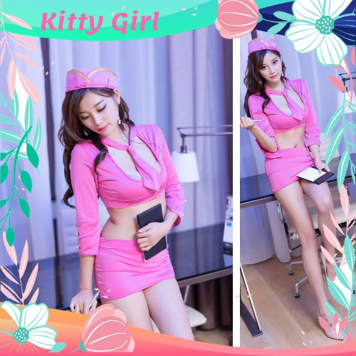 Bộ Đồ Cosplay Đồng Phục Tiếp Viên Hàng Không Sexy CO17 | BigBuy360 - bigbuy360.vn